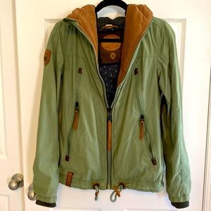 Green Naketano Winter Jacket with a Hoodi